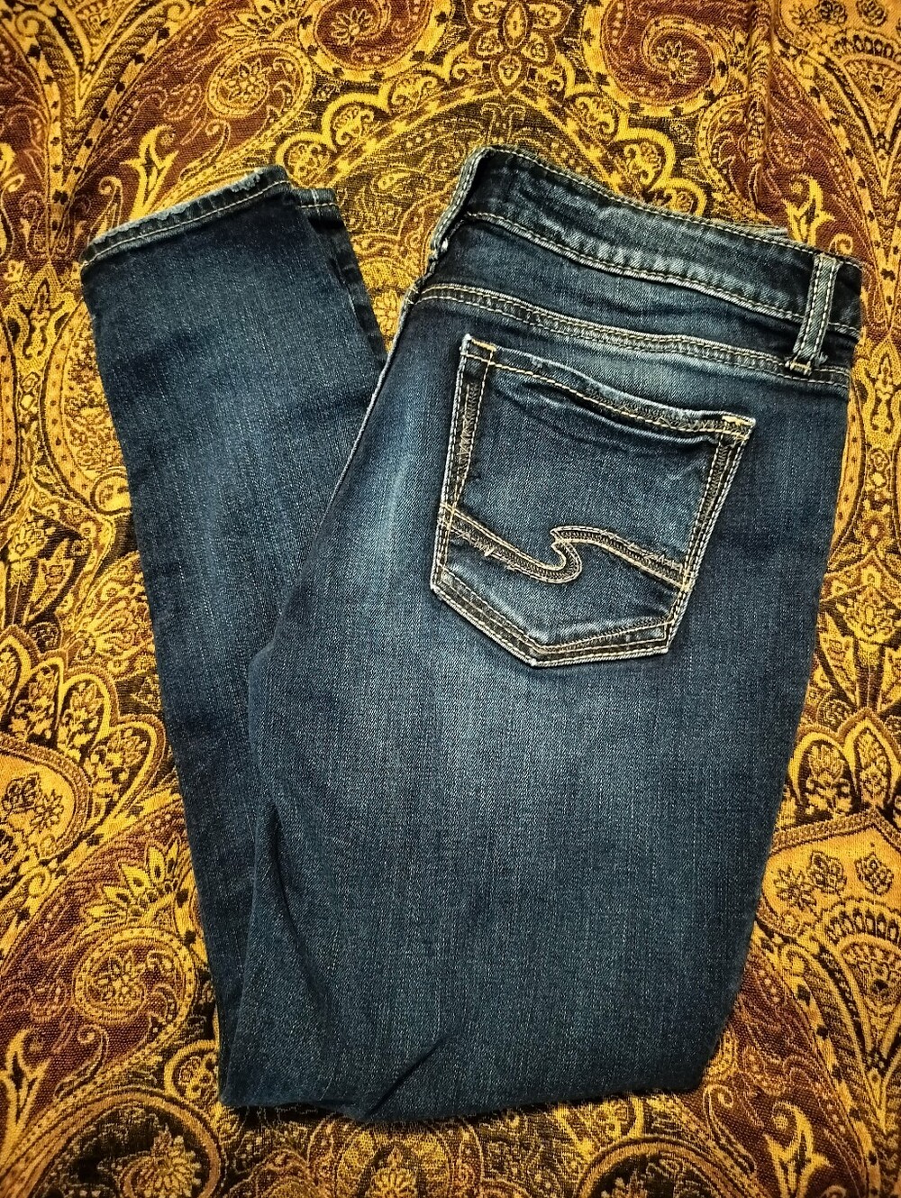 Silver Jeans Women's 30/29 Suki Skinny Dark Blue Denim